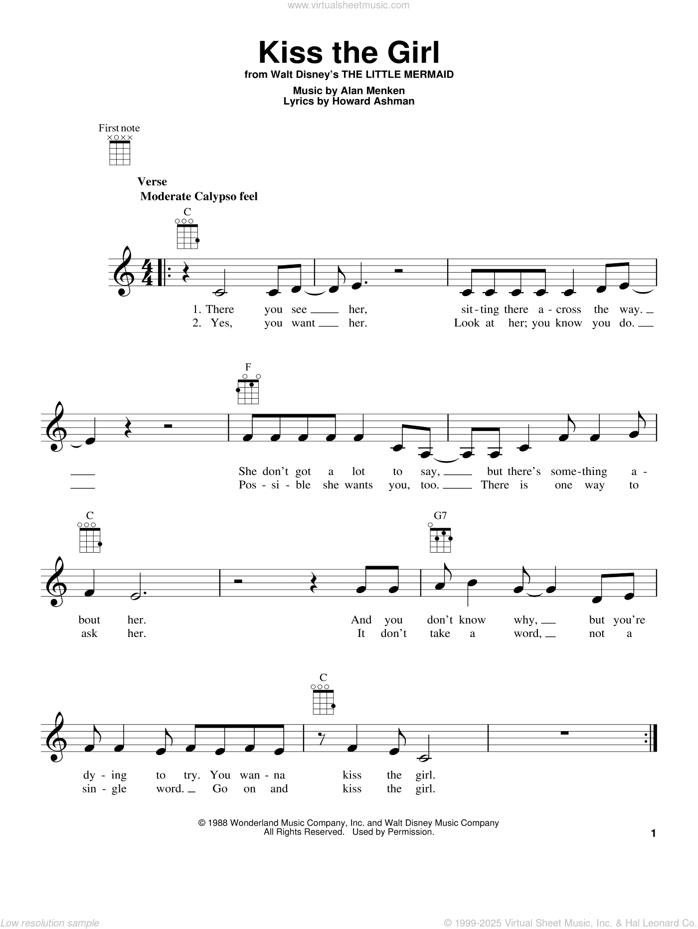 Kiss The Girl (from The Little Mermaid)