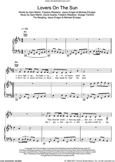 Lovers On The Sun (featuring Sam Martin)