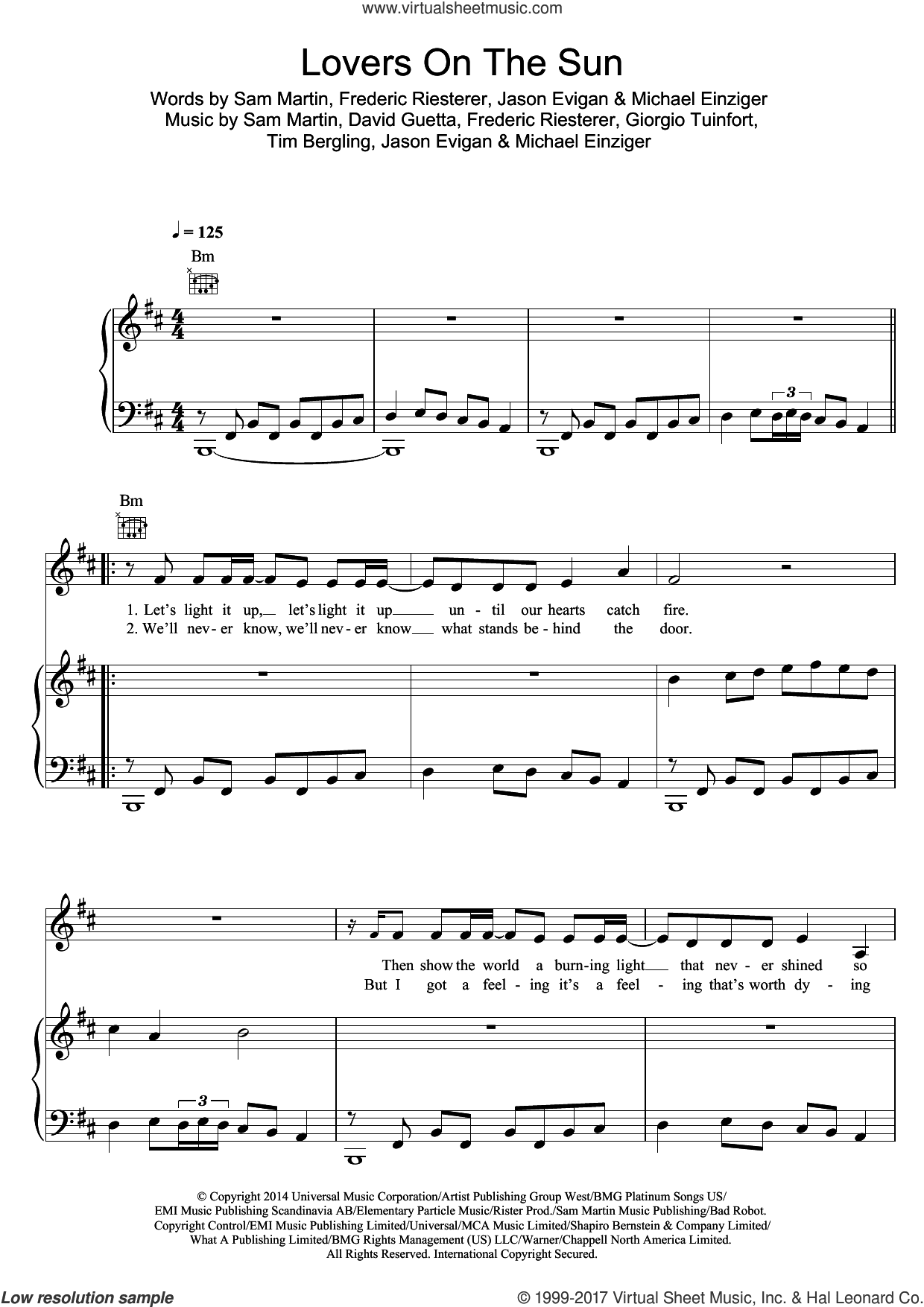 Lovers On The Sun (featuring Sam Martin)