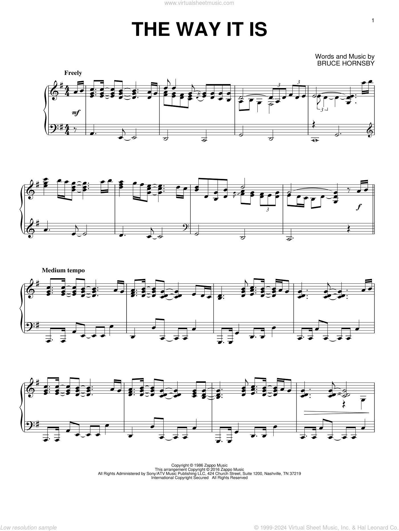 The Way It Is, (intermediate)