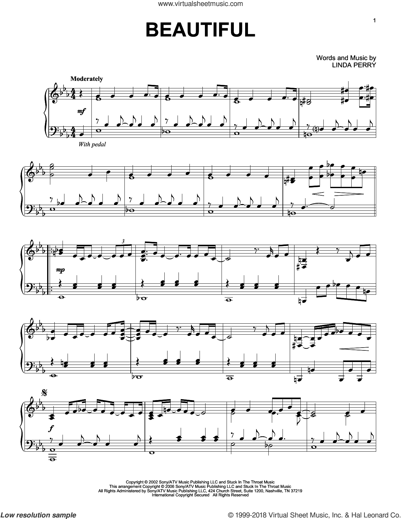 Beautiful, (intermediate)