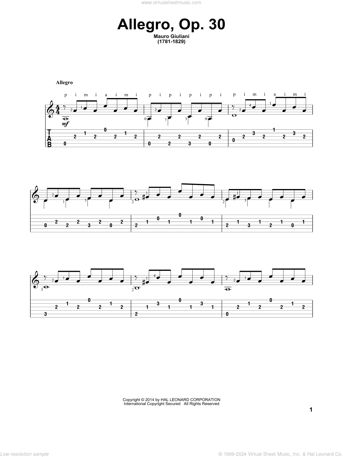 Allegro Op. 30