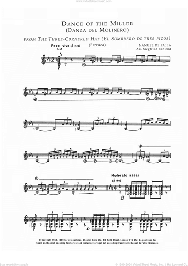 Danza Del Molinero ('The Miller's Dance') (From El Sombrero De Tres Picos ('The Three-Cornered Hat')