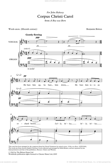 Corpus Christi Carol (from A Boy Was Born)