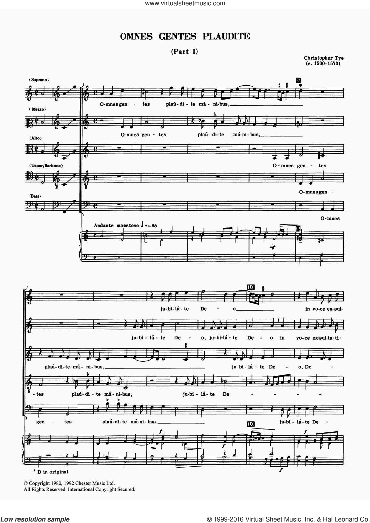Omnes Gentes Plaudite (Parts I And II)