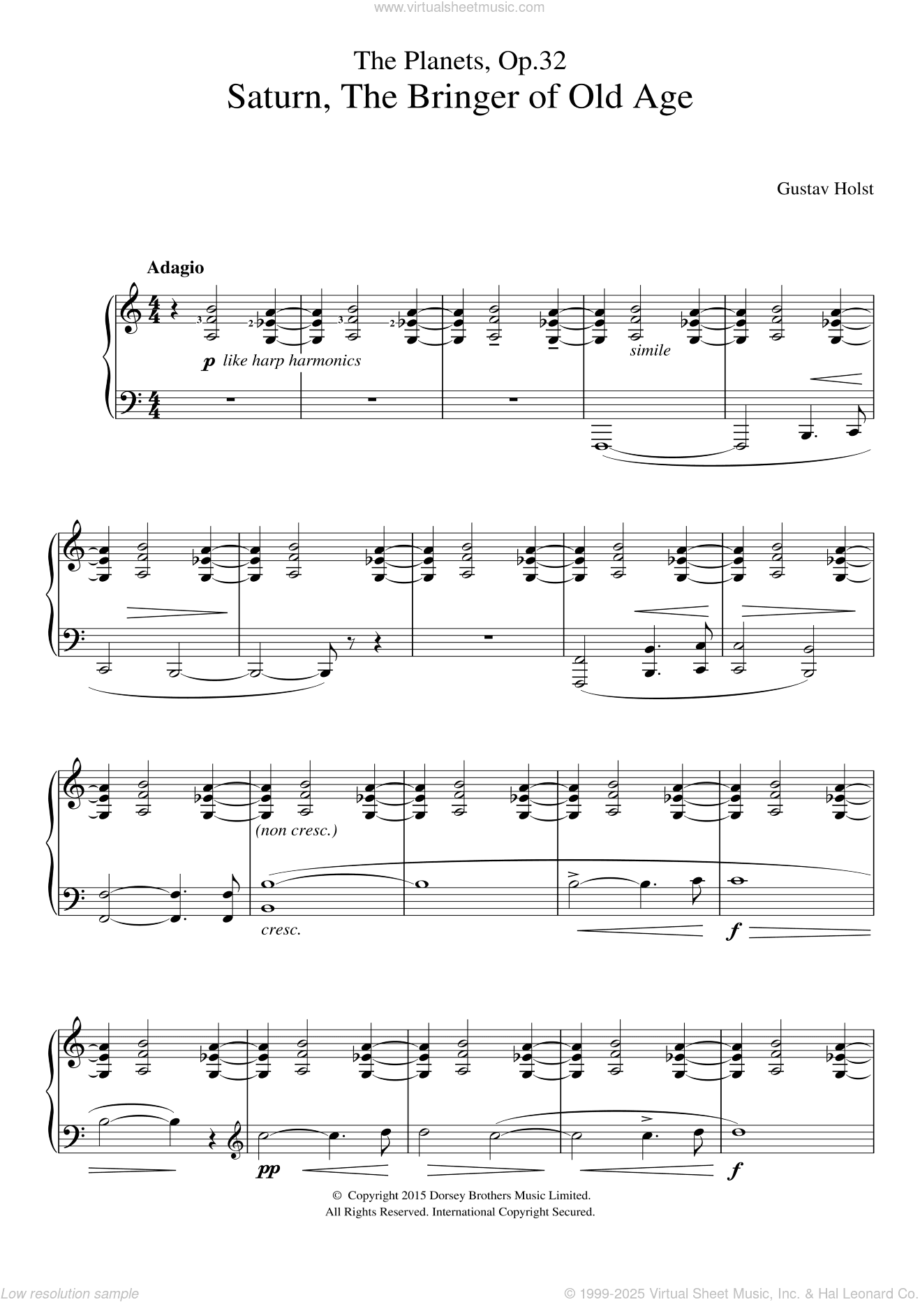The Planets, Op. 32 - Saturn, the Bringer of Old Age