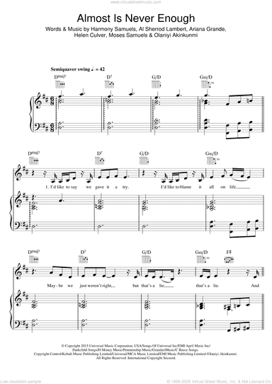 Almost Is Never Enough (featuring Nathan Sykes)