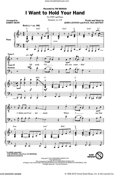 I Want To Hold Your Hand (arr. Kirby Shaw)