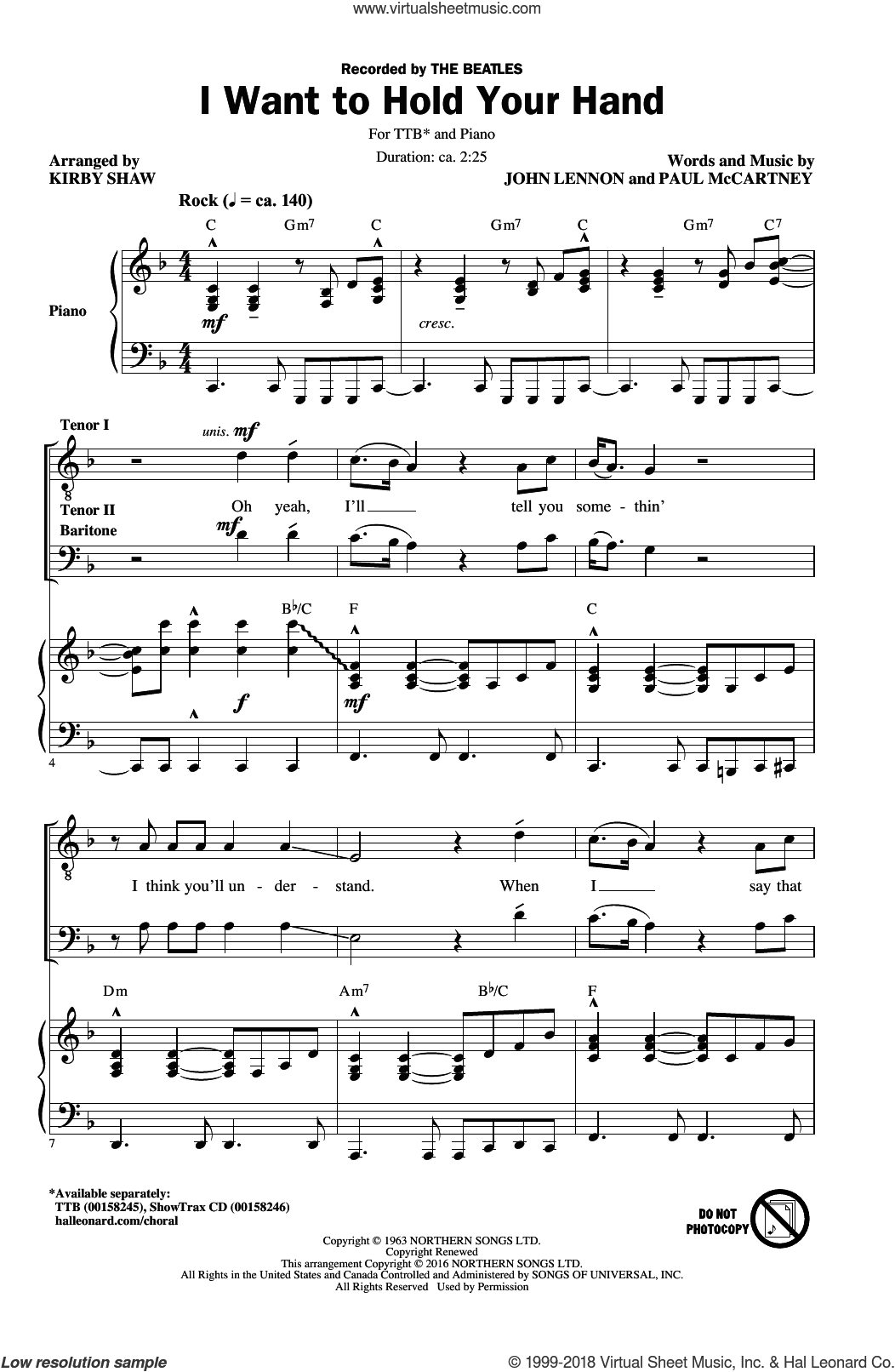 I Want To Hold Your Hand (arr. Kirby Shaw)