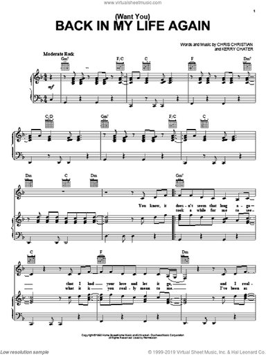 (Want You) Back In My Life Again