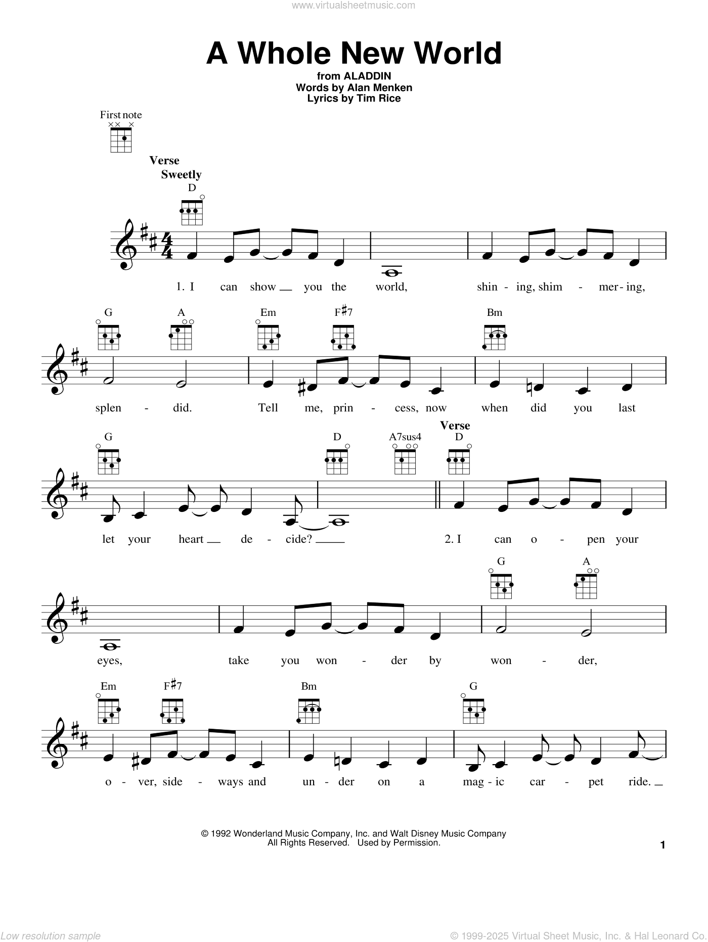 A Whole New World (from Aladdin)