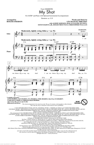 My Shot (from Hamilton) (arr. Roger Emerson)