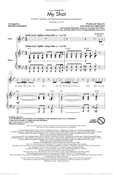 My Shot (from Hamilton) (arr. Roger Emerson)
