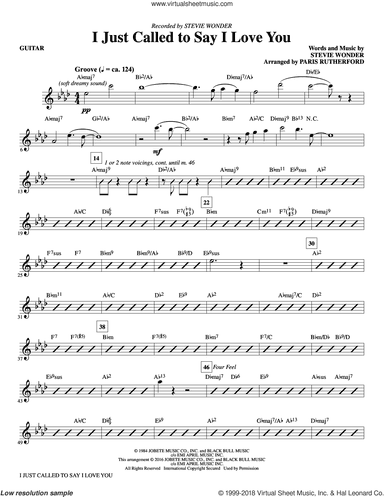I Just Called to Say I Love You (arr. Paris Rutherford)