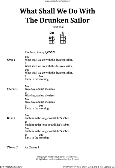 What Shall We Do With The Drunken Sailor
