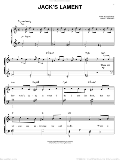 Jack's Lament (from The Nightmare Before Christmas)