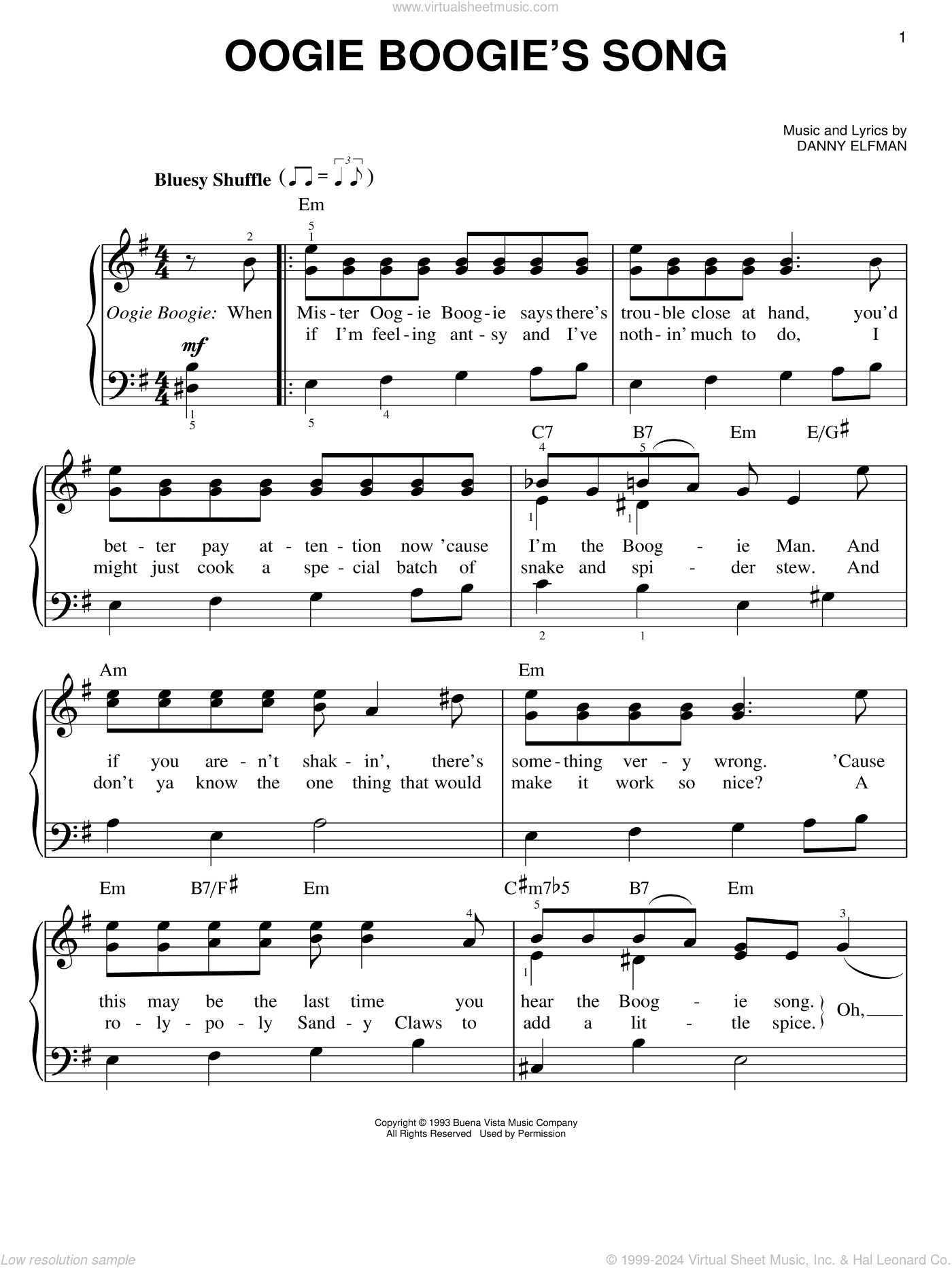 Oogie Boogie's Song (from The Nightmare Before Christmas)