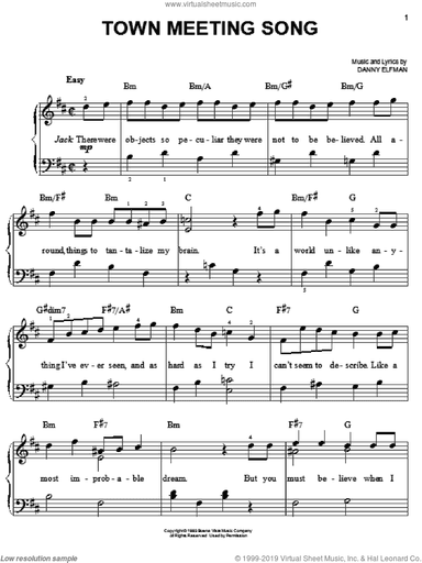 Town Meeting Song (from The Nightmare Before Christmas)