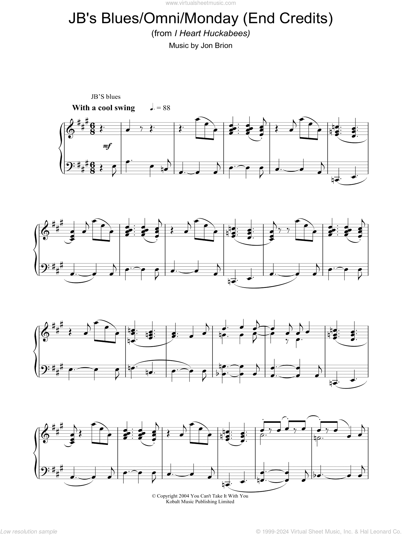 JB's Blues/Omni/Monday (End Credits) (from I Heart Huckabees)