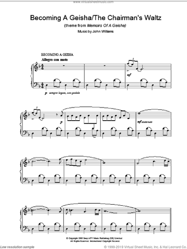 Becoming A Geisha/The Chairman's Waltz (theme from Memoirs Of A Geisha)
