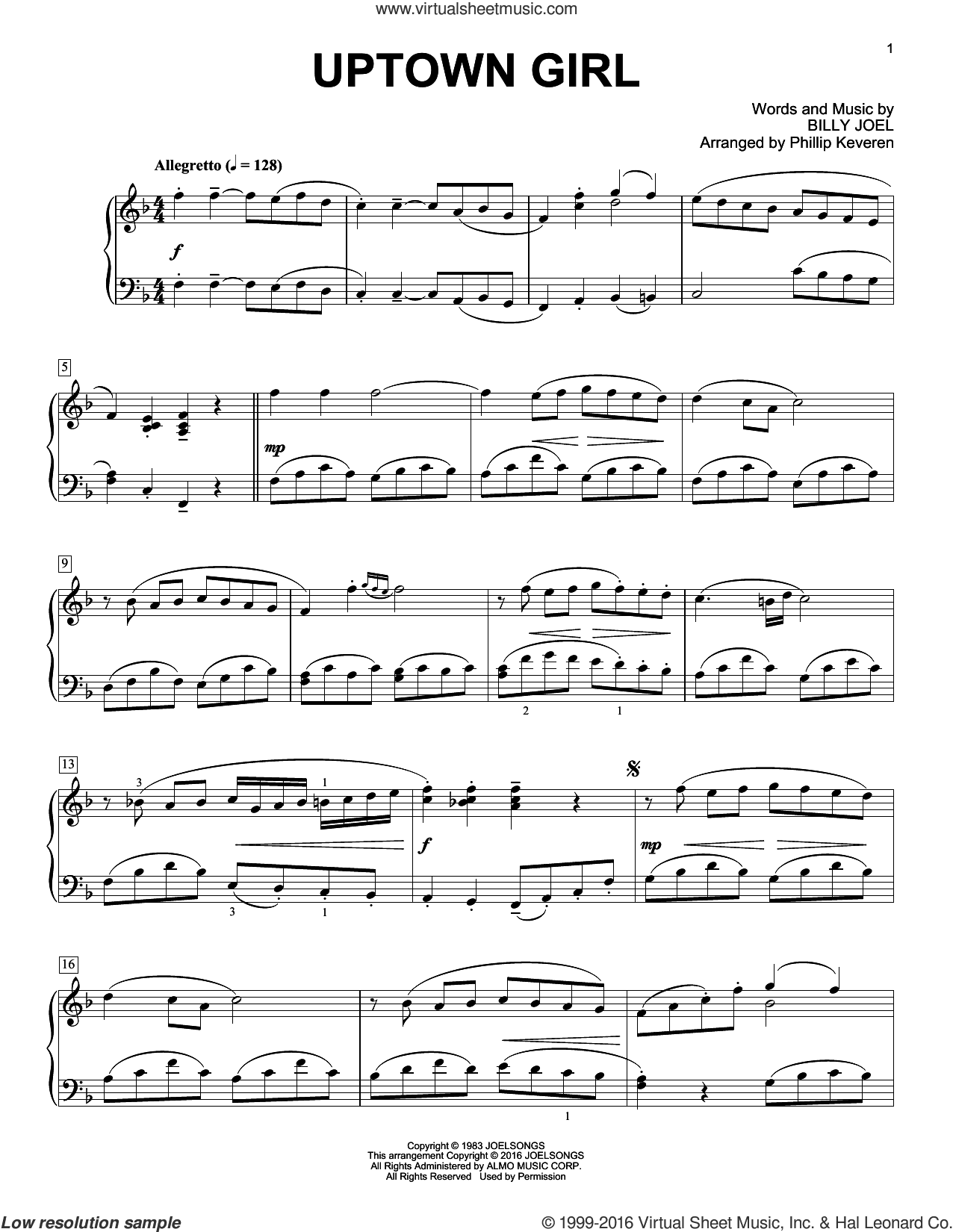 Uptown Girl [Classical version] (arr. Phillip Keveren)