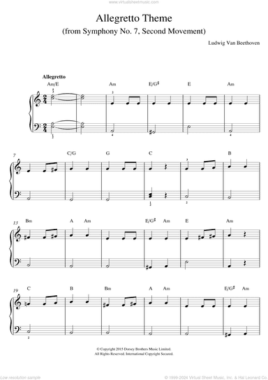 Allegretto Theme (from Symphony No. 7)