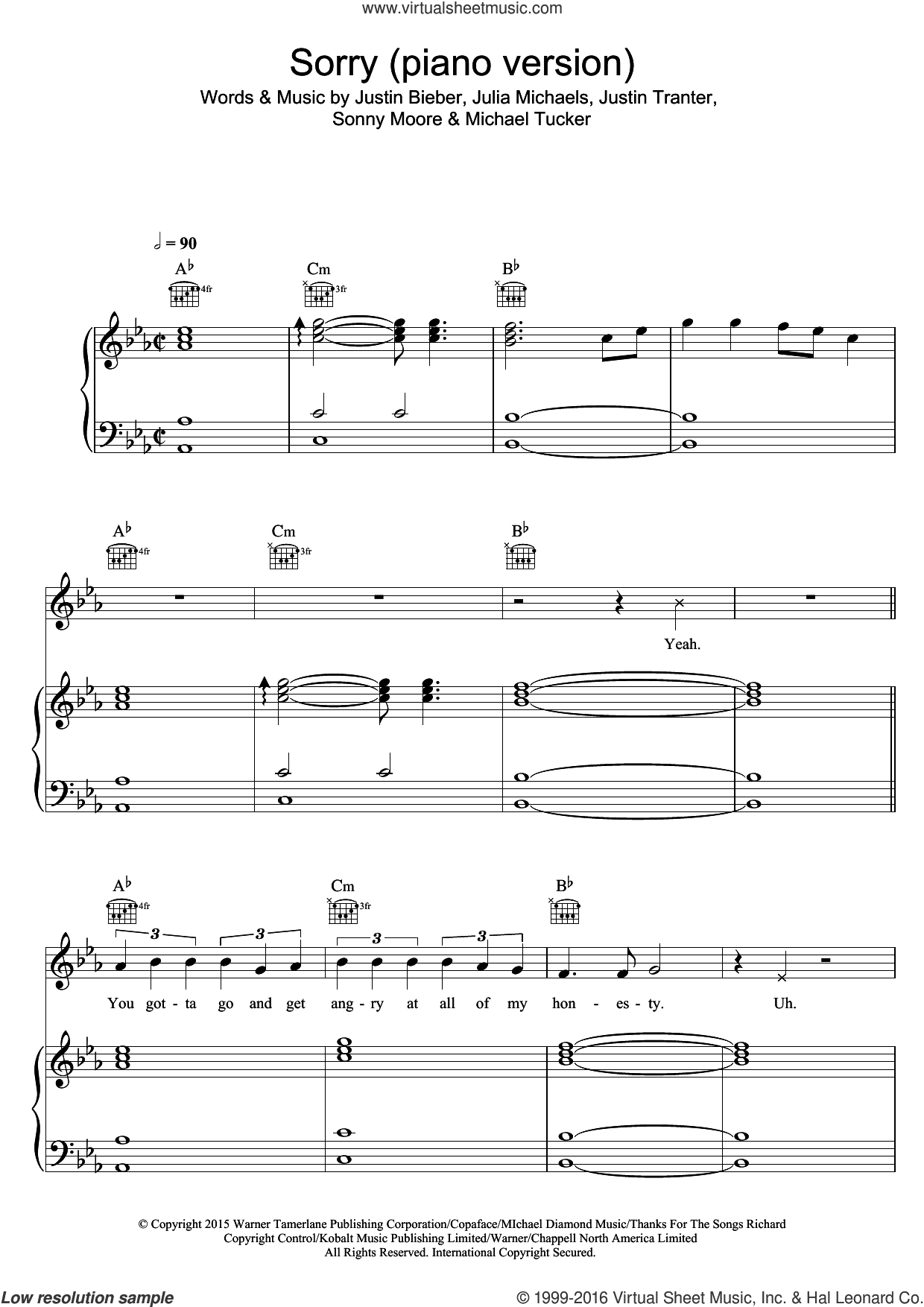 Sorry (piano version)