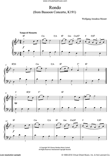 Rondo From Bassoon Concerto, K191
