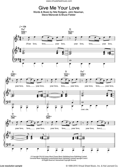 Give Me Your Love (featuring John Newman and Nile Rodgers)