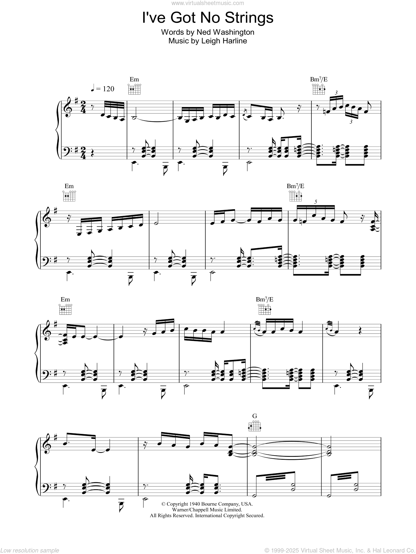 I've Got No Strings (from Pinocchio)
