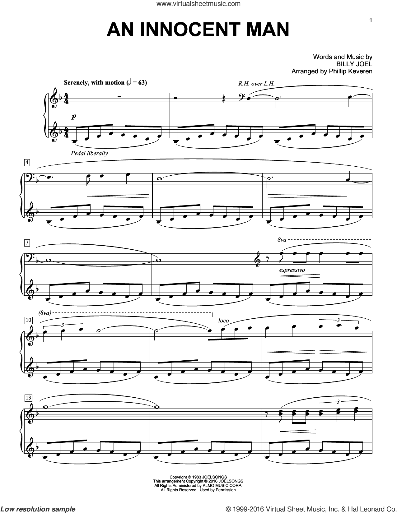 An Innocent Man [Classical version] (arr. Phillip Keveren)