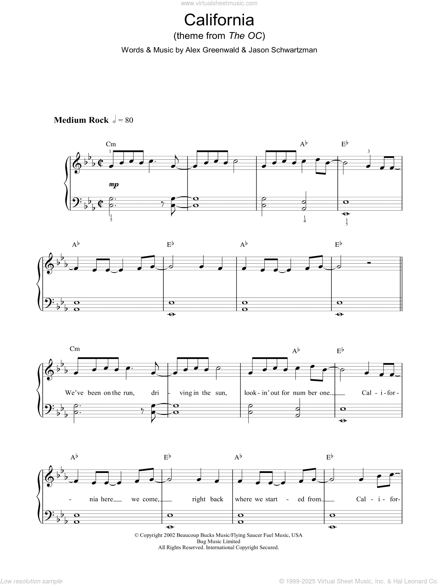 California (theme from The OC)