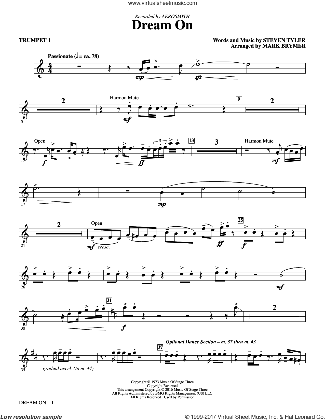 Dream On (arr. Mark Brymer) (complete set of parts)