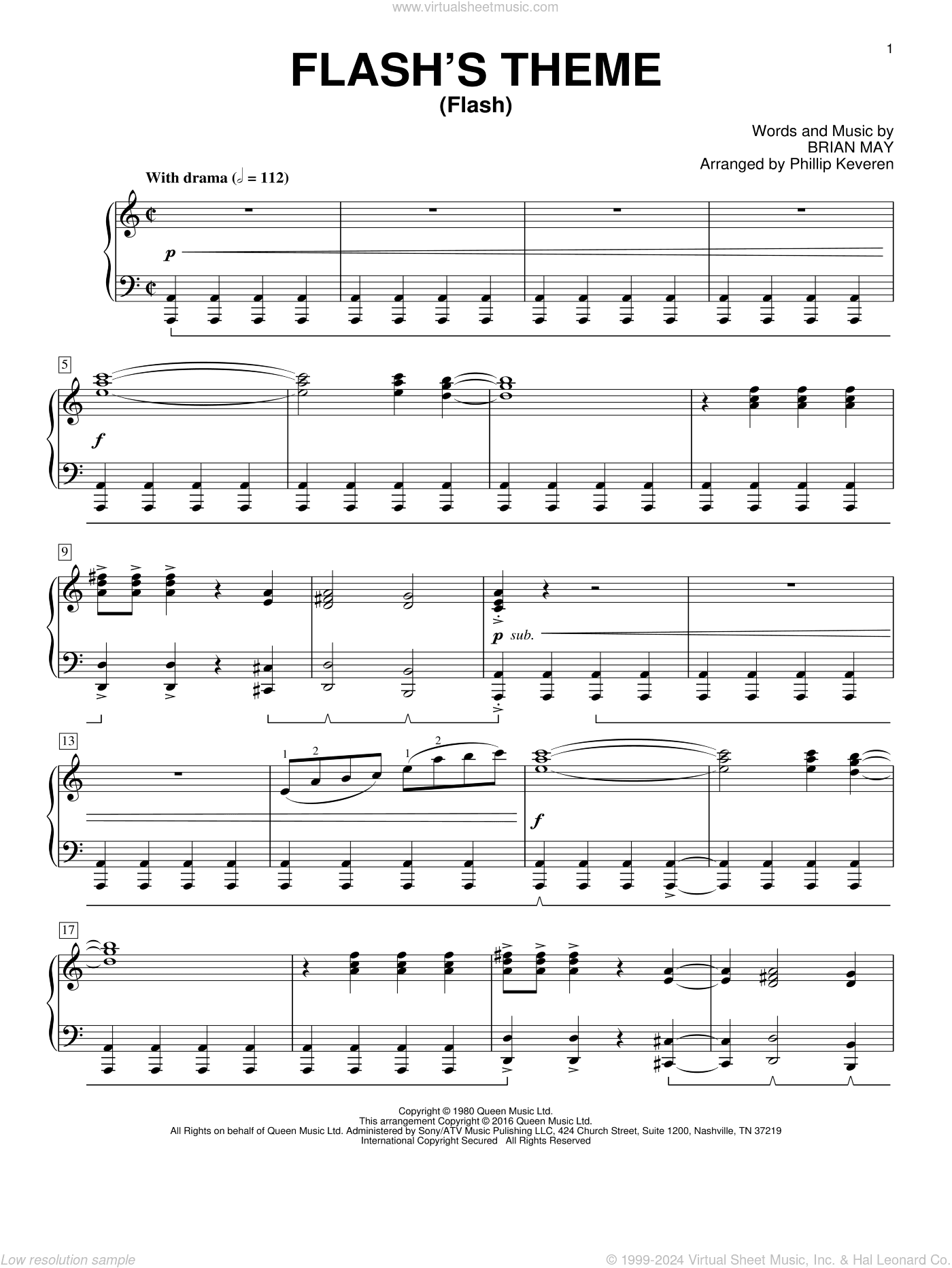 Flash's Theme (Flash) [Classical version] (arr. Phillip Keveren)