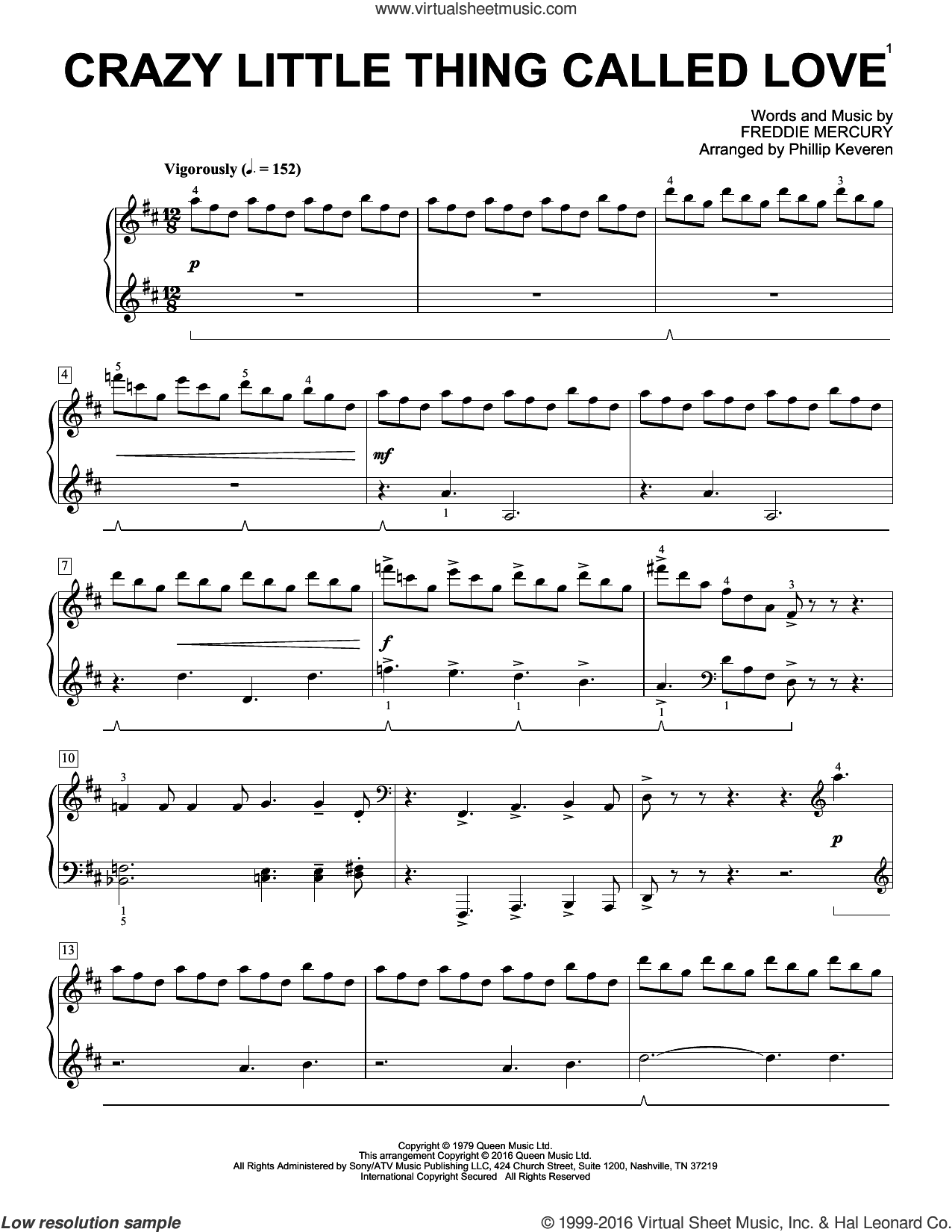 Crazy Little Thing Called Love [Classical version] (arr. Phillip Keveren)