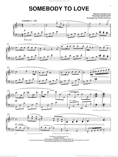 Somebody To Love [Classical version] (arr. Phillip Keveren)