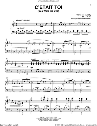 C'etait Toi (You Were The One) [Classical version] (arr. Phillip Keveren)