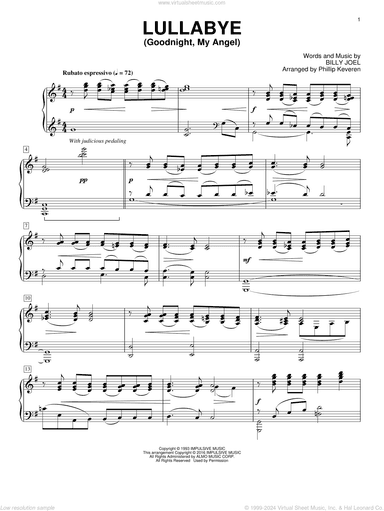 Lullabye (Goodnight, My Angel) [Classical version] (arr. Phillip Keveren)