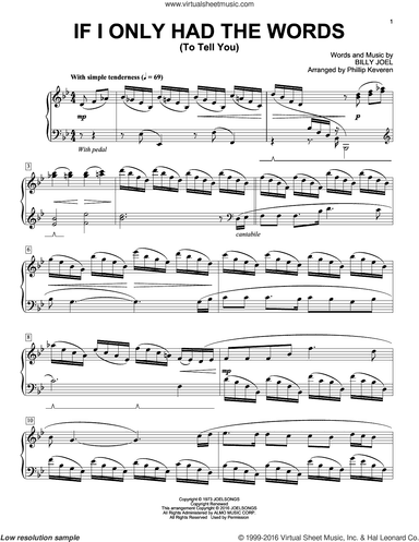 If I Only Had The Words (To Tell You) [Classical version] (arr. Phillip Keveren)