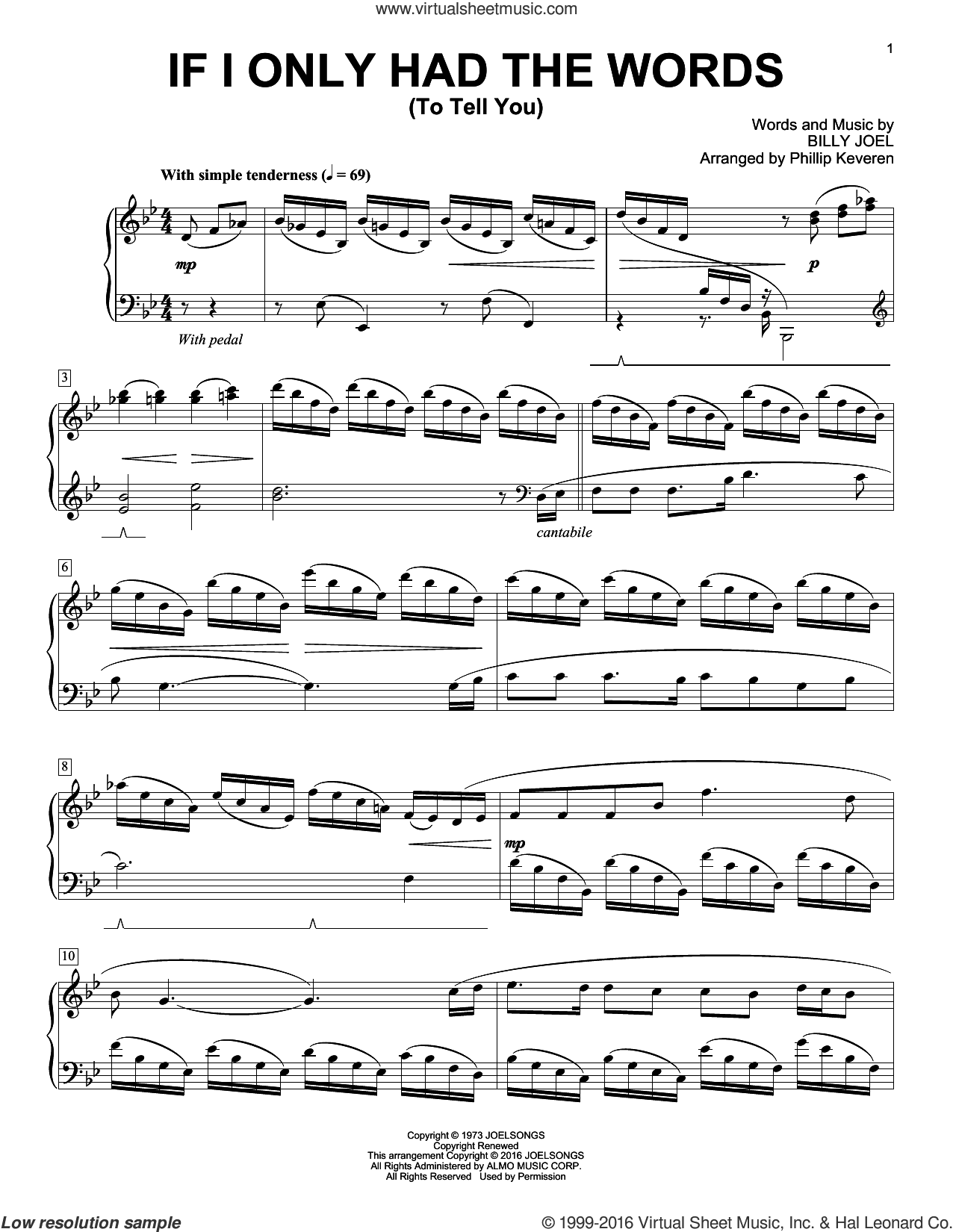 If I Only Had The Words (To Tell You) [Classical version] (arr. Phillip Keveren)