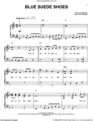 Blue Suede Shoes, (beginner)