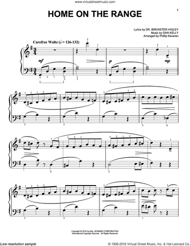 Home On The Range [Classical version] (arr. Phillip Keveren)