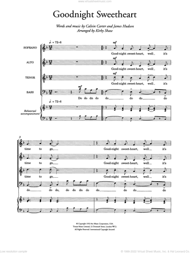 Goodnight Sweetheart (arr. Kirby Shaw)
