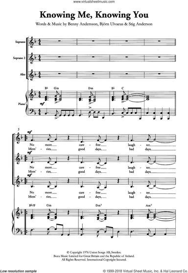 Knowing Me, Knowing You (arr. Berty Rice)