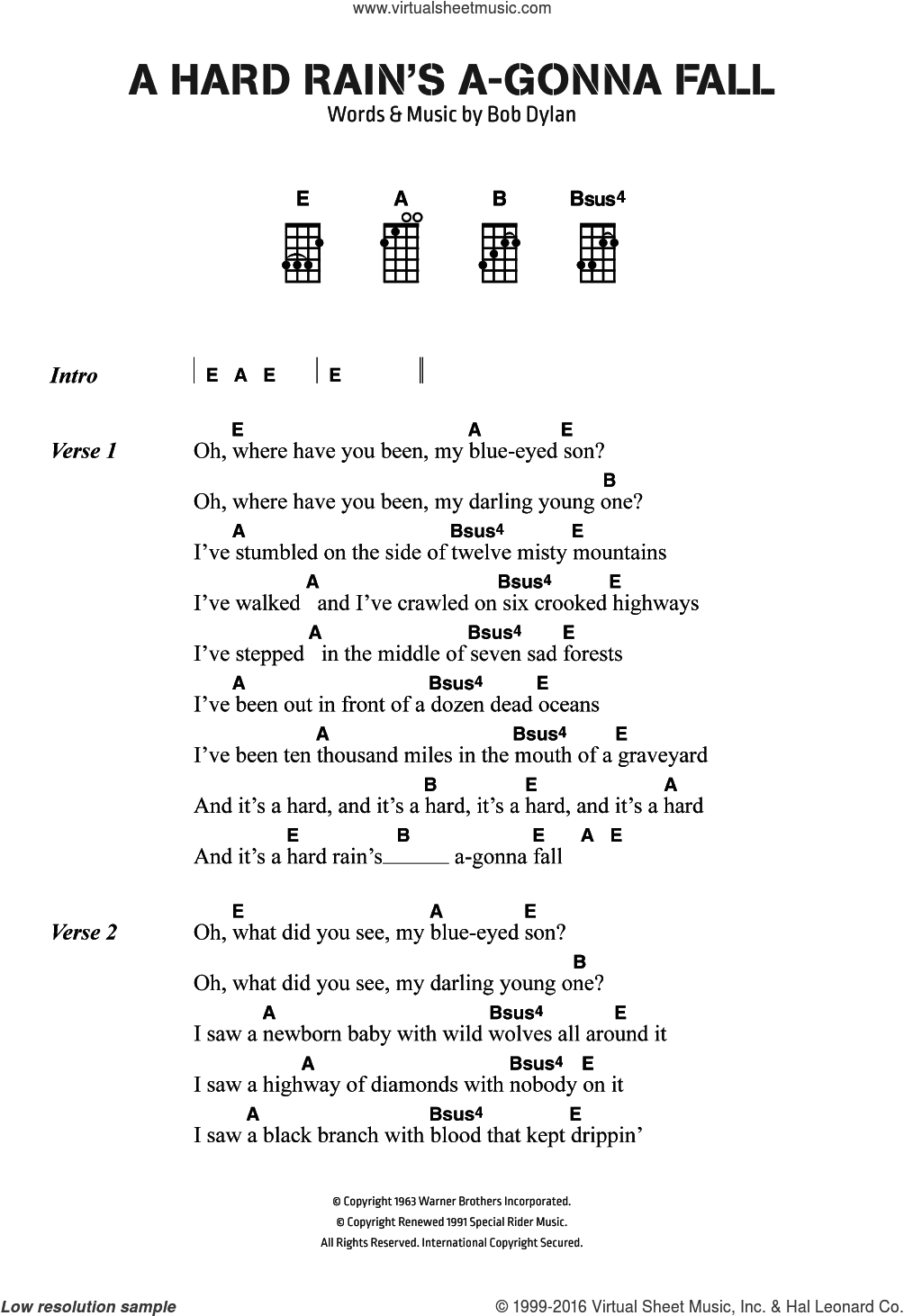 A Hard Rain's A-Gonna Fall