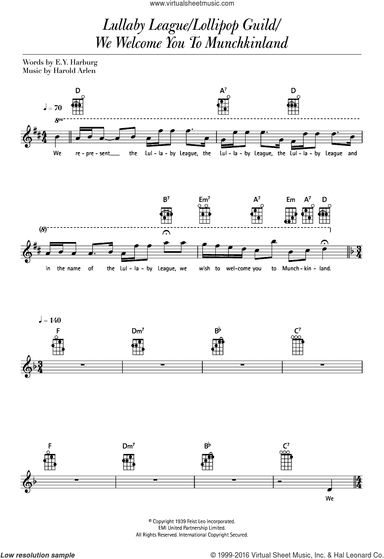 Lullaby League/Lollipop Guild/We Welcome You To Munchkinland (from 'The Wizard Of Oz')