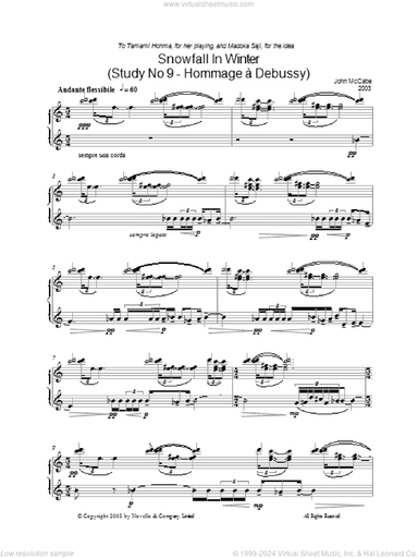 Snowfall In Winter (Study No 9 - Hommage A� Debussy)