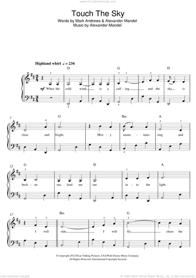 Touch The Sky (From Brave), (easy)