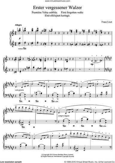 Valse Oubliee No.1