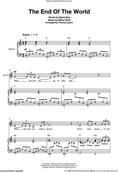 The End Of The World (Arr. Thomas Lydon)